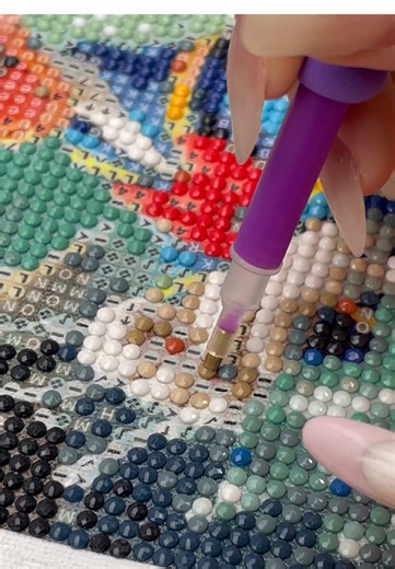 Why everyone is OBSESSED With This Diamond Painting Method?😍😍#Diamond #diamond #diyart #diamondpaintingtiktok#Satisfying