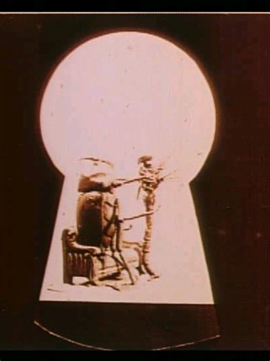 The Cameraman's Revenge (1912) directed by Ladislas Starevich. . . While making a documentary about insects for the Museum of Natural History in 1909, Ladislas Starevich restaged a fight between two stag beetles using dead bugs, replacing their legs with wires and shooting their movements one frame at a time. This effect proved successful and prompted the production of more stop motion shorts made in a similar style, including 1910's The Beautiful Leukaniada and later 1912's The Cameraman's Reve