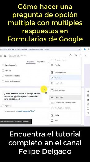 How to create multiple-choice questions with multiple answers in Google Forms #shorts #tutorial