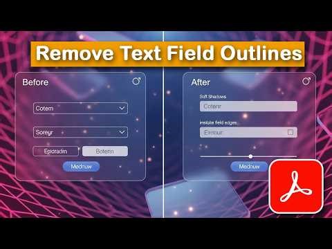 How to remove text field outlines in Adobe Acrobat Pro for clean PDF forms