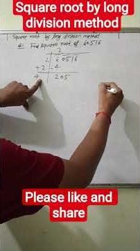 #Square root by long division method#