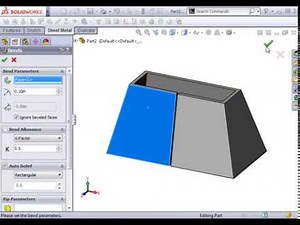 SolidWorks Sheet Metal Study, 03 Convert to Sheet Metal 02 The Rip Feature