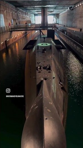 ‘SWORDFISH’ SUBMARINE INSIDE WW2 GERMAN U-BOAT BASE