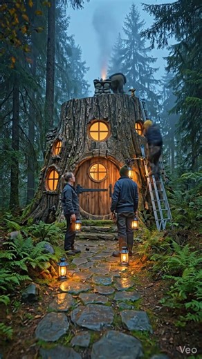 🛠️🌲 Turning a Giant Tree Stump Into a Dream Home 🏡