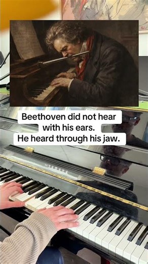 Beethoven did not hear with his ears.He heard through his jaw. #beethoven #shorts