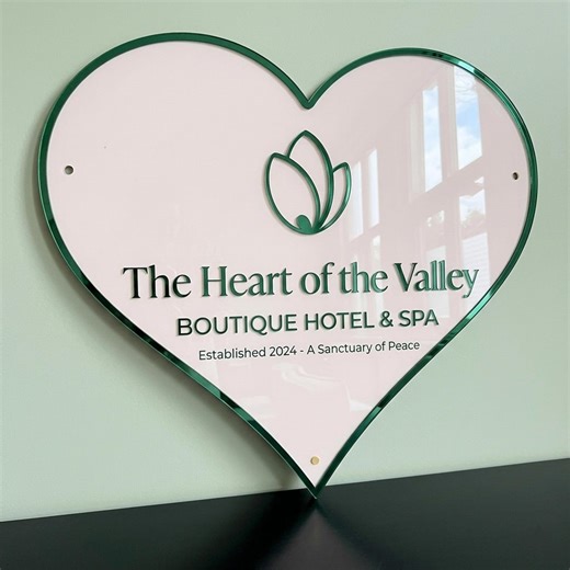 Business Logo Sign of Acrylic: Desk Name Plate Sign, Custom Acrylic Signs, 3D Acrylic Neon Business Sign | Salon, Shop & Office Wall Decor - Etsy