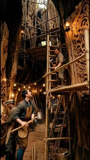 Discovered this big tree in the forest and built on it fully luxurious