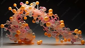 Detailed view of threedimensional molecular model showcasing the BRCA1 gene mutation. This image accentuates the correlation between certain genetic mutations and an increased cancer risk.