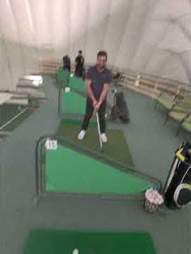 POV: First time at an indoor driving range! 🏌️#golf #viral #trending #pov #shorts