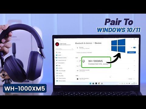 How to Pair Sony WH-1000XM5 with Windows PC Laptop! [Wirelessly/Wired]
