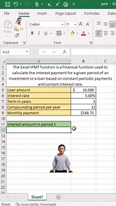 🚀How to IPMT function in Excel #computerknowledge #exceltips #youtube | HG Computer Class