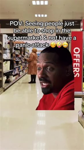 For real my brain acts like it’s being hunted for sport in the dairy aisle…🥴 #mentalhealthmemes #darkhumour #panicattack #anxietydisorder #agoraphobia