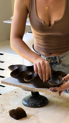 Handmade Ceramic Coil-Building Vase by Zoe Anderson Ceramics