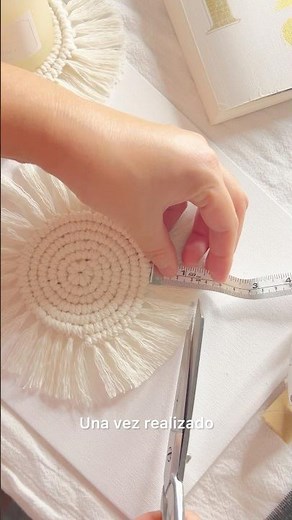 Circular coaster step by step 🧶 Full tutorial on the channel #macrame #handmade #crafts