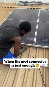 Only solar panel installers understand this feeling 😇. #solarpanels #mc4connector | Gideon Aghahowa