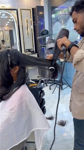 Blow dry after haircut 💇‍♀️ | Viral Blow dryer 🔥 #growthmindset #hairtime #funhair #freshhair