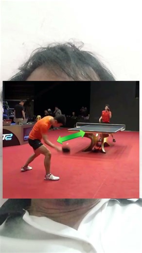 backward chop technique away from the tennis table