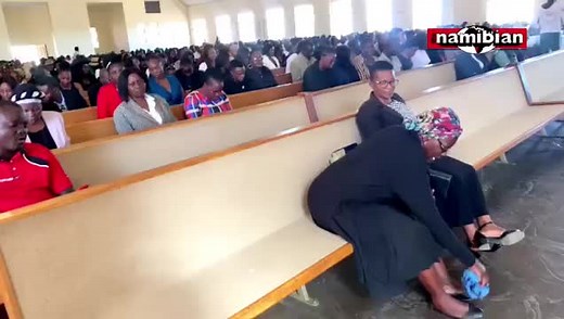 FAREWELL … Hundreds of mourners gathered at the Emmanuel Evangelical Luthern Church in Namibia (ELCIN) parish in Katutura's Freedomland on Wednesday to pay tribute to the late Nakale yaNakale. Video: Otto Gotlieb