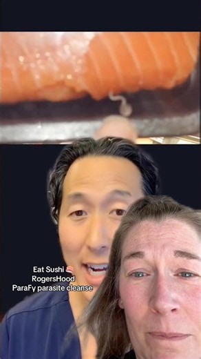 Sushi salmon and worms OH NO