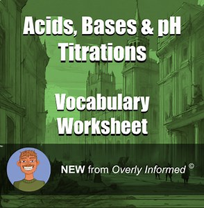 Acids, Bases & pH Titrations Vocabulary Worksheet