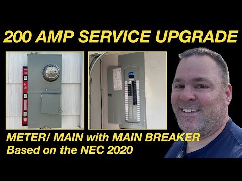 Upgrading an electrical service to 200A for Tesla EV Charger | Overhead Electrical Service | 4K