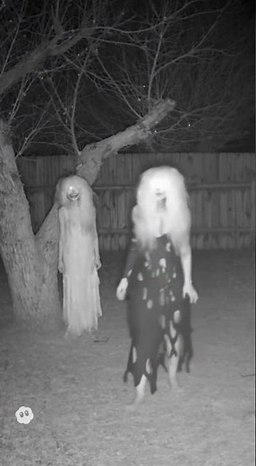 Terrifying Night-Vision CCTV: Ghostly Women Caught in Haunted Backyard | Ultra-Realistic 4K Footage