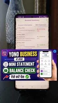 Yono Business SBI me mini statement kaise check kare #shorts