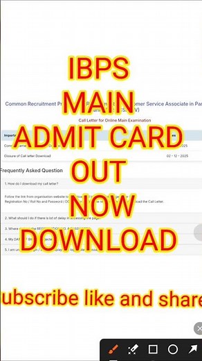 IBPS Main Admit Card 2025 OUT | Direct Link & Download Process Explained #ibps #main