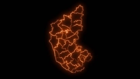 clip-4031284335-karnataka-map-districts-glowing-neon-outline-india