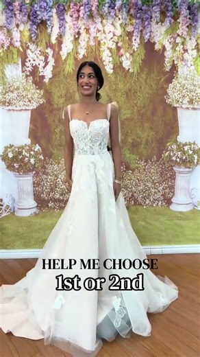 Which wedding dress are you choosing? 1 or 2? #shorts