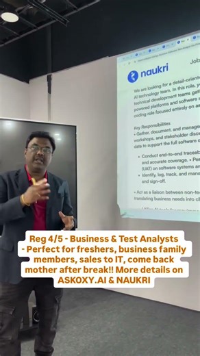 Hiring Business & Test Analysts | Freshers Welcome | Hyderabad Jobs | Apply on Naukri | ASKOXY.AI