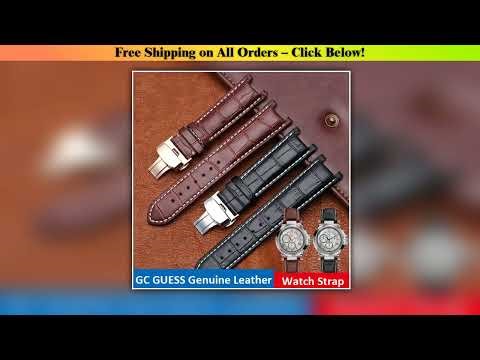 Notched Leather Watch strap 2011mm 2213mm For GC Guess Passa Genuine Lleathe Waterproof Watch chain