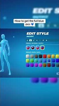 how to get full blue skin #fortnite
