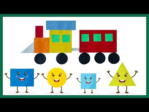 Geometrical Train🚇 | Cute Train | Learn how to use Basic shapes to make Train