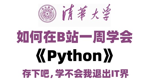 【整整600集】这可能是B站目前最新最易懂的Python入门零基础小白专用课，学完即可就业！存下吧，学不会我退出IT界