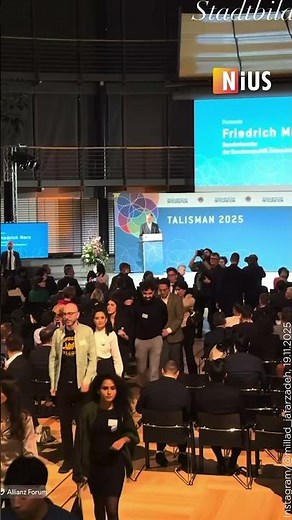 Dozens leave the hall during Merz's speech #nius #niuslive #Merz