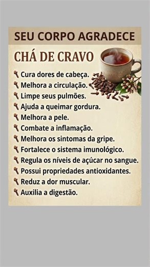 🌿CHÁ DE CRAVO: O SEGREDO QUE QUASE NINGUÉM USA