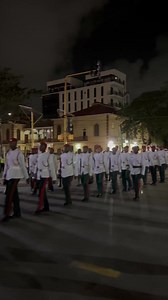 The military parade makes its way into Public Buildings for the 55th Republic Anniversary Flag Raising Ceremony, happening right now. | NCN Guyana