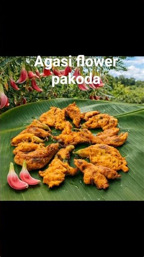 Agathi keerai flower pakoda | Crispy Hummingbird Tree Flower fritters