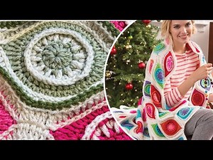 Joining Strips Together: Crochet Retro Christmas Ornament Throw