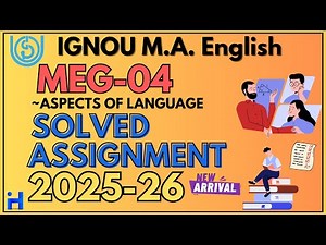 IGNOU MEG-04 SOLVED ASSIGNMENT 2025-26 | IGNOU MA (English) Solved Assignment 2025-26 | IGNOUHUB
