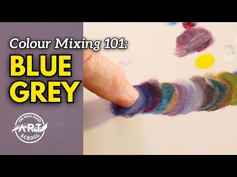 How To Mix Blue Grey Paint (Without Black!) Step-By-Step Colour Mixing
