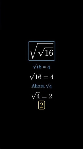 √√16: raíces anidadas resueltas paso a paso