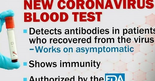 FDA authorizes first coronavirus blood test