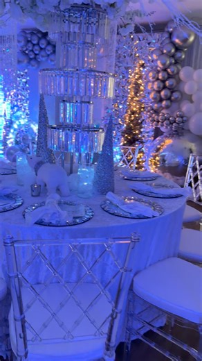 Detroit Event Planner | Wedding Designer | Consultant on Instagram: "Our last event was the perfect way to close the season. Elegant details, dramatic design, and a room that truly felt magical. Grateful for every moment and every client who trusted the vision. Prints @perkinspremiumprinting Balloons and props @the.dm.experience Draping ceiling installs @imagesofheavenevents Venue @thegalleria1404 #winterwinderlanddecor #Detroiteventplannet"