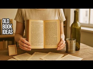 5 IDEAS with old book and book pages that will win your heart! Book pages crafts, book pages decor