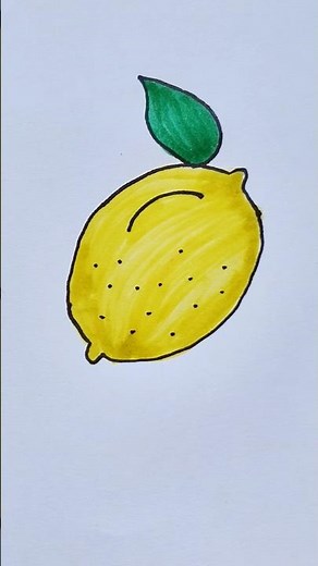 Lemon 🍋 Drawing for kids #lemon #shortvideo #viralvideo #drawing #pipafuntv #viral
