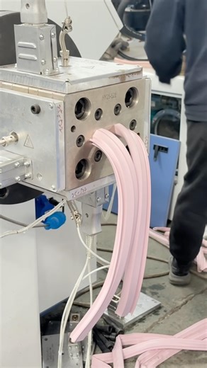 Watch How 2 Cavity PVC Window Corner Profile Manufacturing#PVCWindowMachine#Engineering#Construction