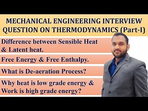 Mechanical Engineering Interview Questions on Thermodynamics (Part-I) || B MOHAN KUMAR