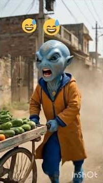 Angry Alien Selling Vegetables on Indian Street 😂🥒 | Funny Village Scene